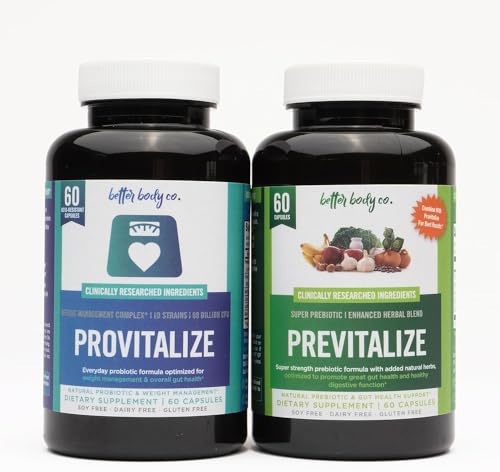 Better Body Co. Original Slim Gut Bundle | Provitalize & Previtalize Bundle - Natural Menopause Probiotic and Prebiotic, Capsule