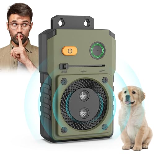 Bubbacare Anti Barking Device Ultrasonic, 50FT Range Bark Control Device with Dual Speakers, 3 Modes Sonic Bark Deterrents for Large Small Dogs, Waterproof Bark Box Indoor Outdoor for Neighbor's Dog