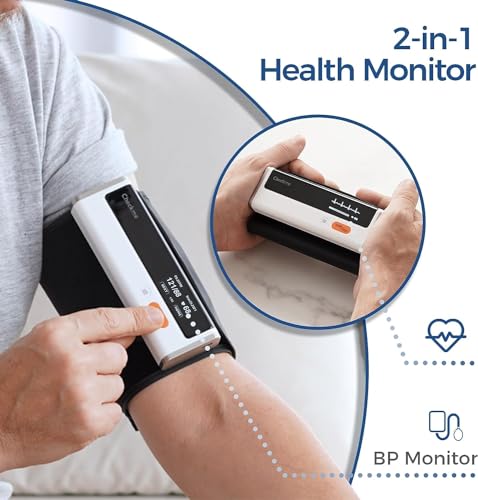 Checkme BP2 Bluetooth Blood Pressure Monitor for Home Use, Wireless BP Cuff Automatic Upper Arm Machine, Portable Digital BP Monitor with 50 BP Readings, Unlimited Data Stored in APP for iOS & Android