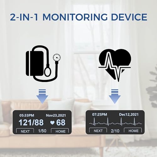 Checkme BP2 Bluetooth Blood Pressure Monitor for Home Use, Wireless BP Cuff Automatic Upper Arm Machine, Portable Digital BP Monitor with 50 BP Readings, Unlimited Data Stored in APP for iOS & Android