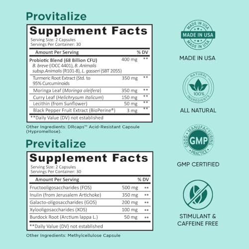 Better Body Co. Original Slim Gut Bundle | Provitalize & Previtalize Bundle - Natural Menopause Probiotic and Prebiotic, Capsule