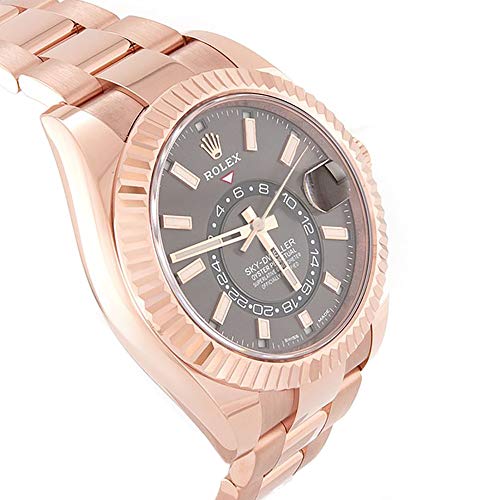 Rolex Sky Dweller Sundust Dial 18kt Everose Gold Mens Watch 326935