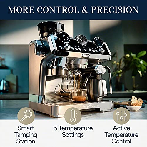 De'Longhi EC9665M La Specialista Maestro Espresso Machine, Stainless Steel, Silver,Black