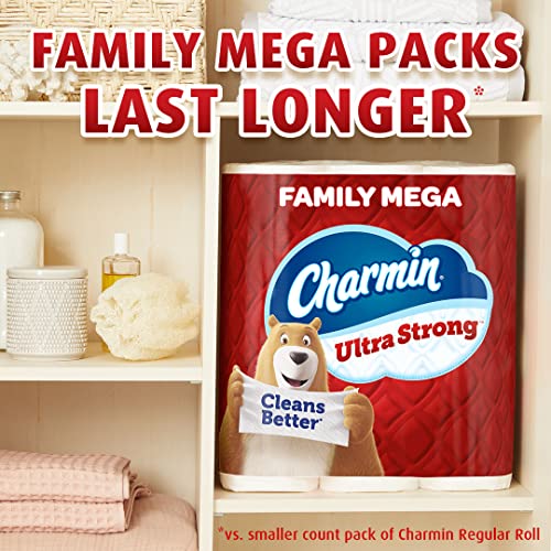 Charmin Ultra Strong Clean Touch Toilet Paper, 24 Family Mega Rolls = 123 Regular Rolls