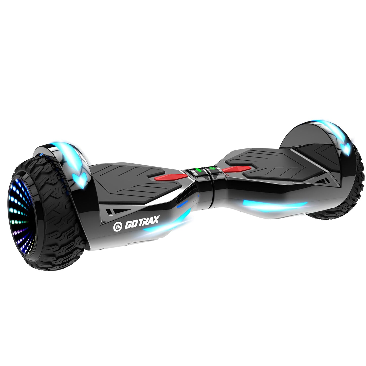 Gotrax NOVA PRO Hoverboard with LED 6.5" Offroad Tires, Music Speaker and 6.2mph & 5 Miles, UL2272 Certified, Dual 200W Motor and 93.6Wh Battery All Terrain Self Balancing Scooters for Kids Adults(Silver)