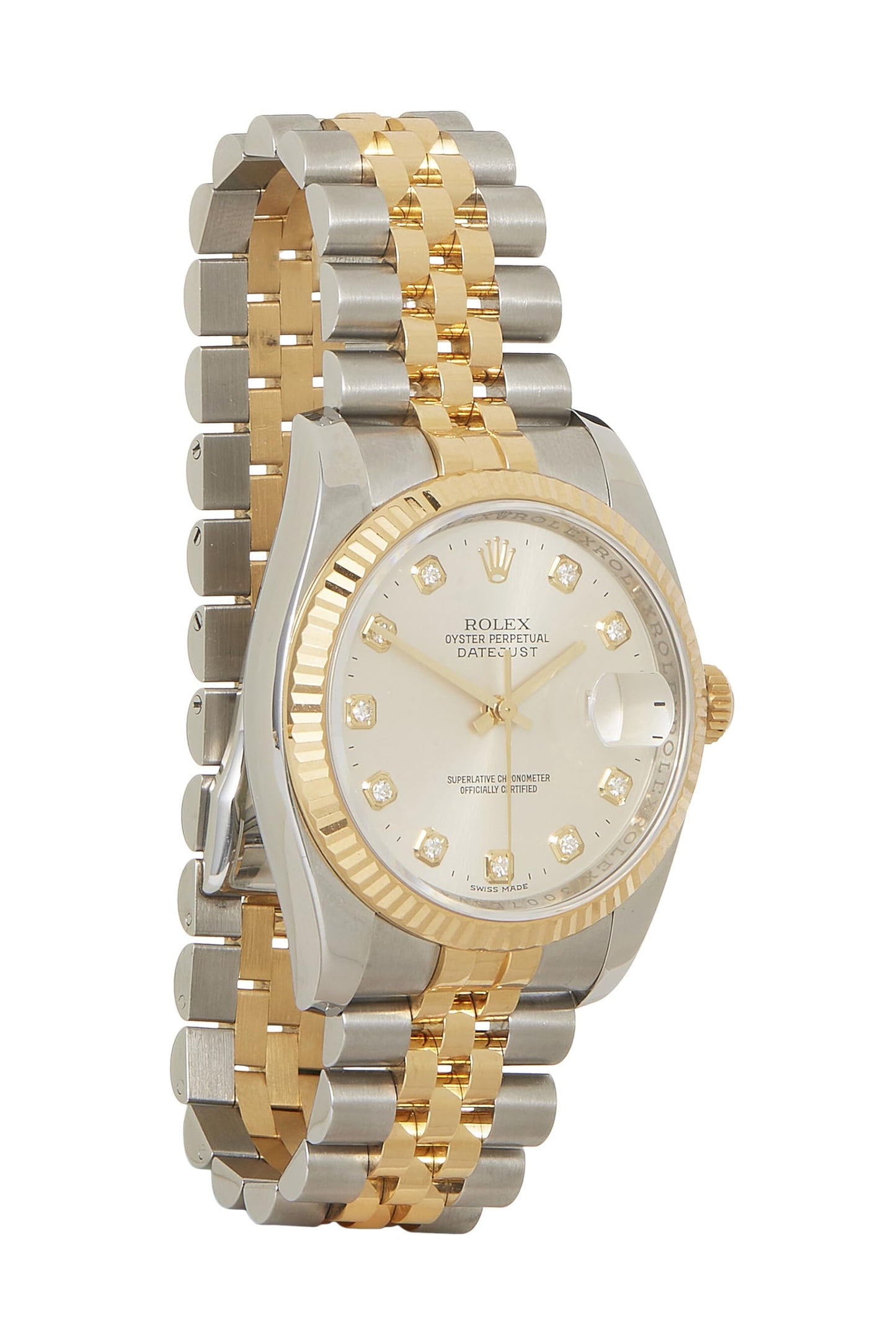 Rolex, Pre-Loved Stainless Steel & 18k Yellow Gold Diamond Datejust 116233 36mm, Gold