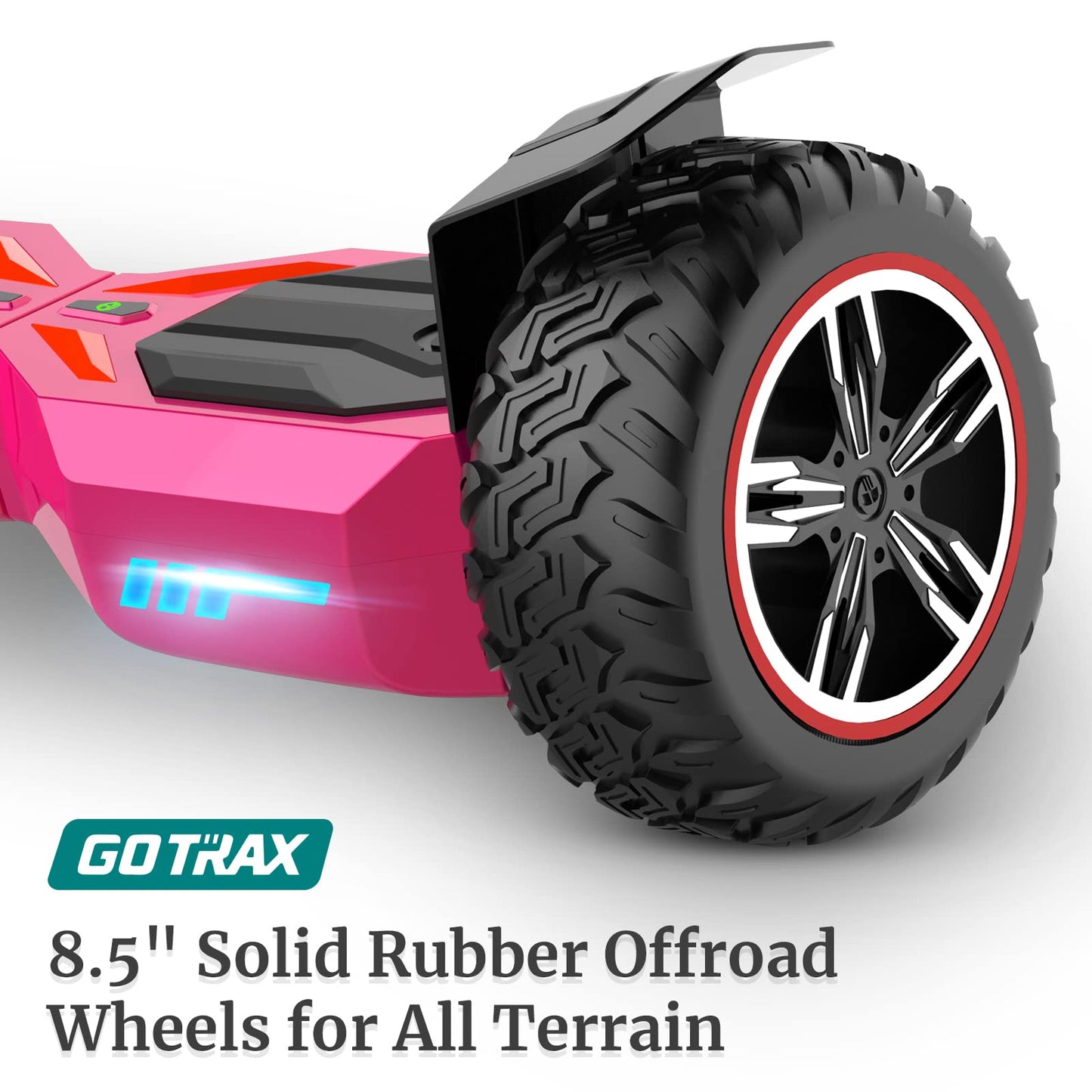 Gotrax E4 Hoverboard with 8.5" Offroad Tires, Music Speaker and 7.5mph & 7.5 Miles, UL2272 Certified, Dual 250W Motor and 144Wh Battery All Terrain Self Balancing Scooters for 44-220lbs Kid Adult