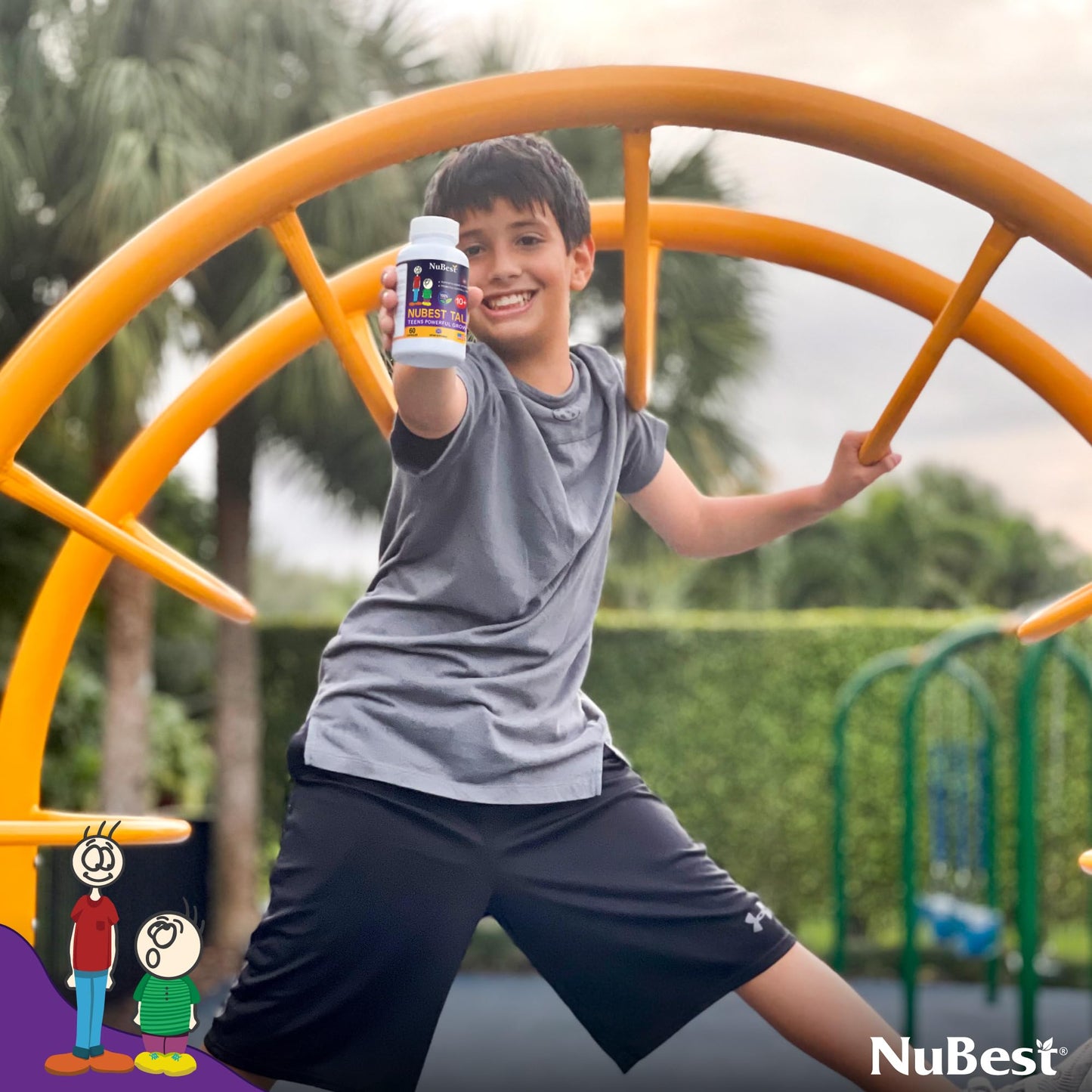 NuBest Tall 10+ - Premium Bone Strength Formula, Enhanced Immunity and Overall Health for Age 10+ - Who Drink Milk Daily with Calcium, Vitamin D3, Vitamin K2, and Multivitamins - 60 Capsules